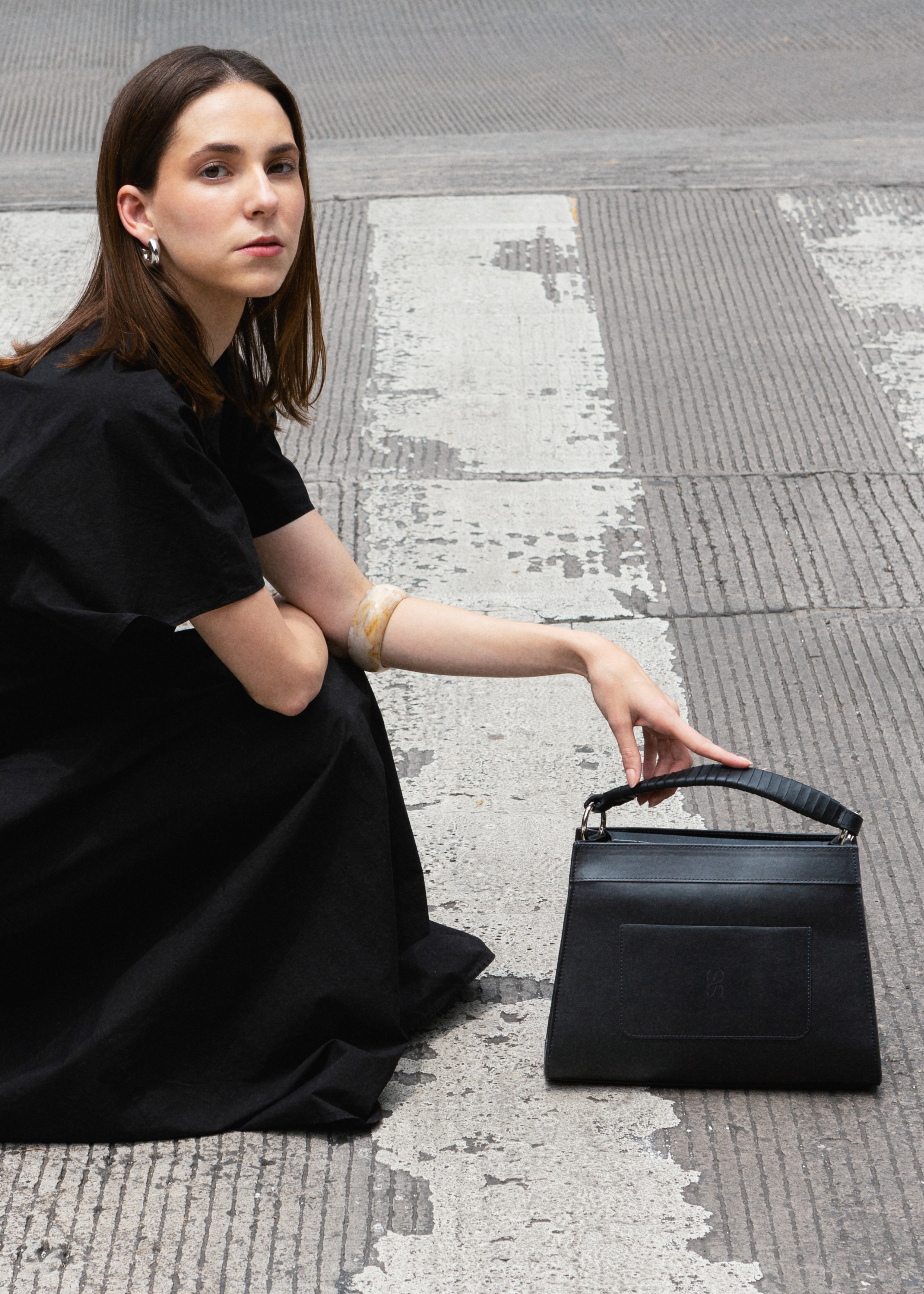 Model with a Panthera Tote Black